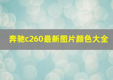 奔驰c260最新图片颜色大全