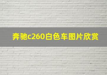 奔驰c260白色车图片欣赏