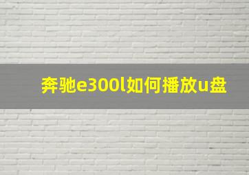 奔驰e300l如何播放u盘