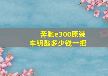 奔驰e300原装车钥匙多少钱一把