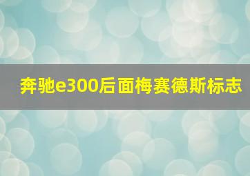 奔驰e300后面梅赛德斯标志