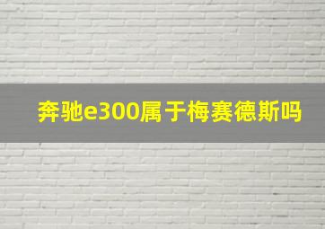 奔驰e300属于梅赛德斯吗