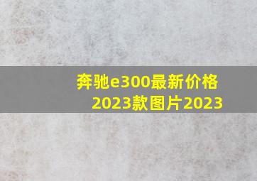 奔驰e300最新价格2023款图片2023