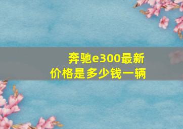 奔驰e300最新价格是多少钱一辆