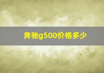 奔驰g500价格多少