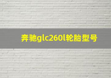 奔驰glc260l轮胎型号