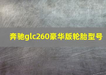 奔驰glc260豪华版轮胎型号