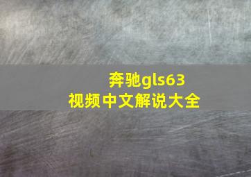 奔驰gls63视频中文解说大全