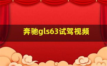 奔驰gls63试驾视频