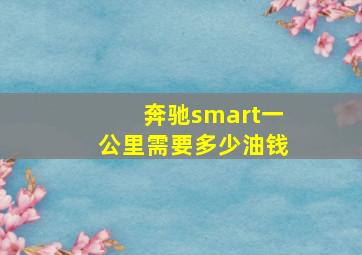 奔驰smart一公里需要多少油钱