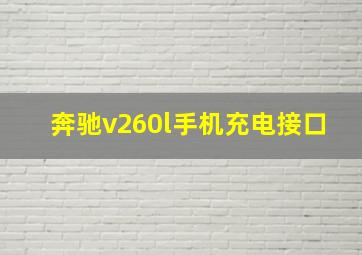 奔驰v260l手机充电接口