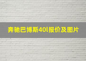 奔驰巴博斯40l报价及图片