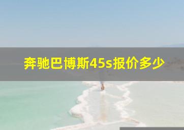 奔驰巴博斯45s报价多少