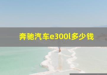 奔驰汽车e300l多少钱