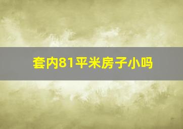 套内81平米房子小吗