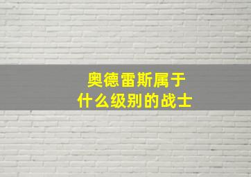 奥德雷斯属于什么级别的战士