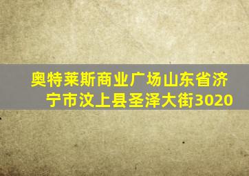 奥特莱斯商业广场山东省济宁市汶上县圣泽大街3020