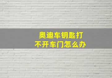 奥迪车钥匙打不开车门怎么办