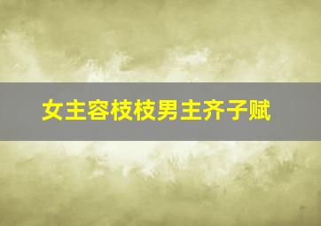 女主容枝枝男主齐子赋