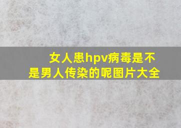 女人患hpv病毒是不是男人传染的呢图片大全