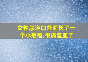 女性尿道口外面长了一个小疙瘩,很痛流血了