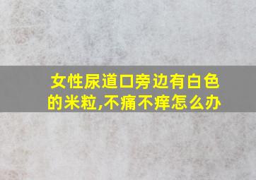 女性尿道口旁边有白色的米粒,不痛不痒怎么办