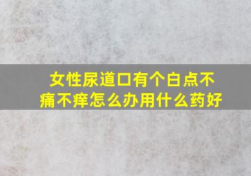 女性尿道口有个白点不痛不痒怎么办用什么药好