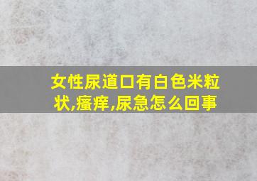 女性尿道口有白色米粒状,瘙痒,尿急怎么回事