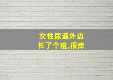 女性尿道外边长了个痘,很痒