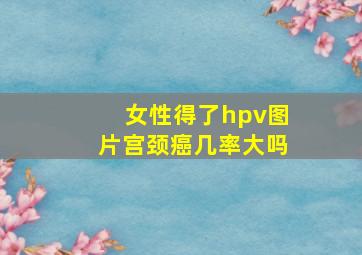 女性得了hpv图片宫颈癌几率大吗