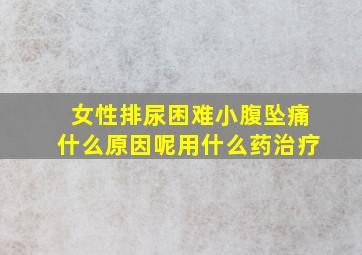 女性排尿困难小腹坠痛什么原因呢用什么药治疗