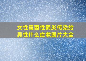 女性霉菌性阴炎传染给男性什么症状图片大全