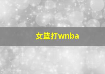 女篮打wnba