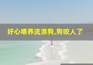 好心喂养流浪狗,狗咬人了