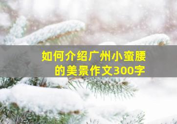 如何介绍广州小蛮腰的美景作文300字