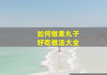 如何做素丸子好吃做法大全