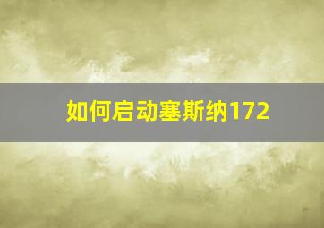 如何启动塞斯纳172