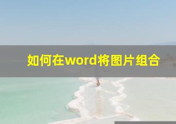 如何在word将图片组合