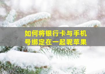 如何将银行卡与手机号绑定在一起呢苹果