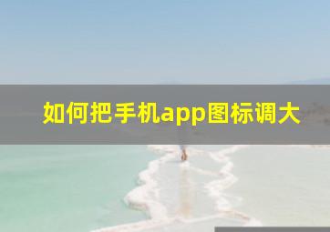 如何把手机app图标调大