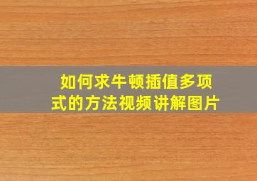 如何求牛顿插值多项式的方法视频讲解图片