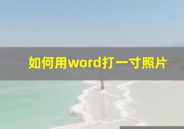 如何用word打一寸照片