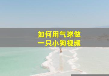 如何用气球做一只小狗视频