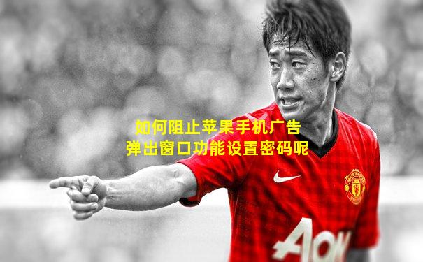 如何阻止苹果手机广告弹出窗口功能设置密码呢