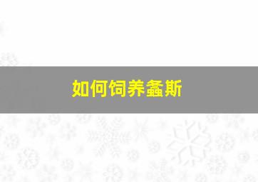 如何饲养螽斯