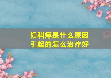 妇科痒是什么原因引起的怎么治疗好