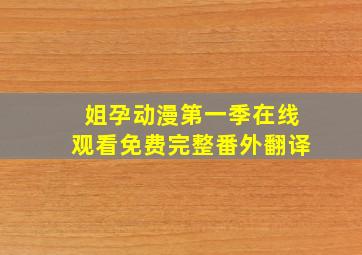 姐孕动漫第一季在线观看免费完整番外翻译