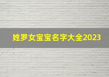 姓罗女宝宝名字大全2023