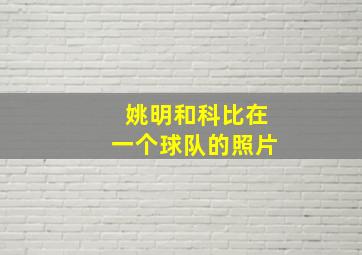 姚明和科比在一个球队的照片