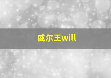 威尔王will